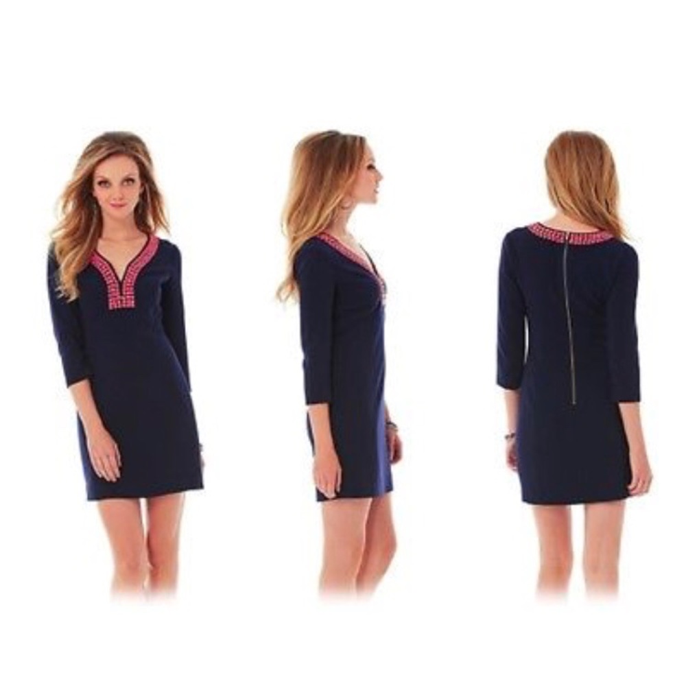 Lilly Pulitzer Bennett Shift Dress in True Navy